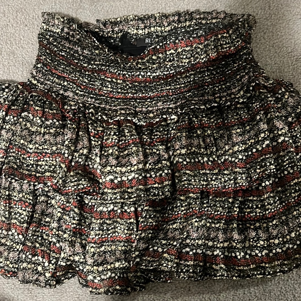 ruffle mini skirt
